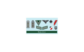 1/16 and 1/35 World War II German Military Insignia Decal Set