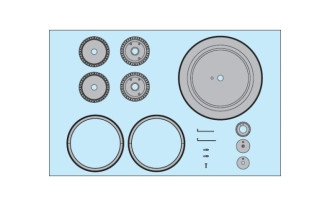 1/12 Honda RC166 Wheel Set