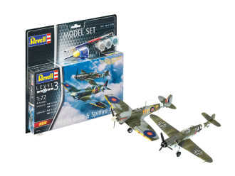 1/72 Model Set Combat Set Bf109G-10 & Spit. Mk.V